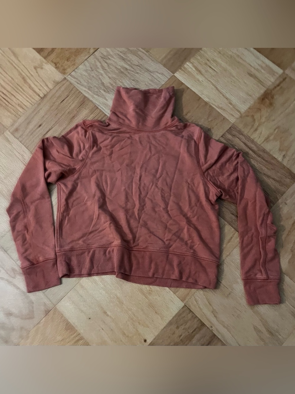Athleta Orange Cropped Turtleneck
